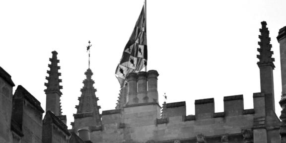 Magdalen College Flag At Half Mast Header