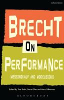 Brecht On Performance