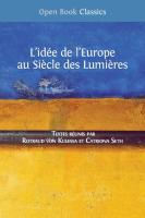 Lidee De Leurope Au Siecle Des Lumieres