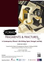 Poster for Seminar Series Forms, Fragments & Fractures