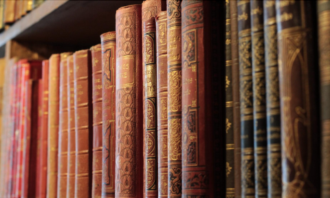 old books on a shelf